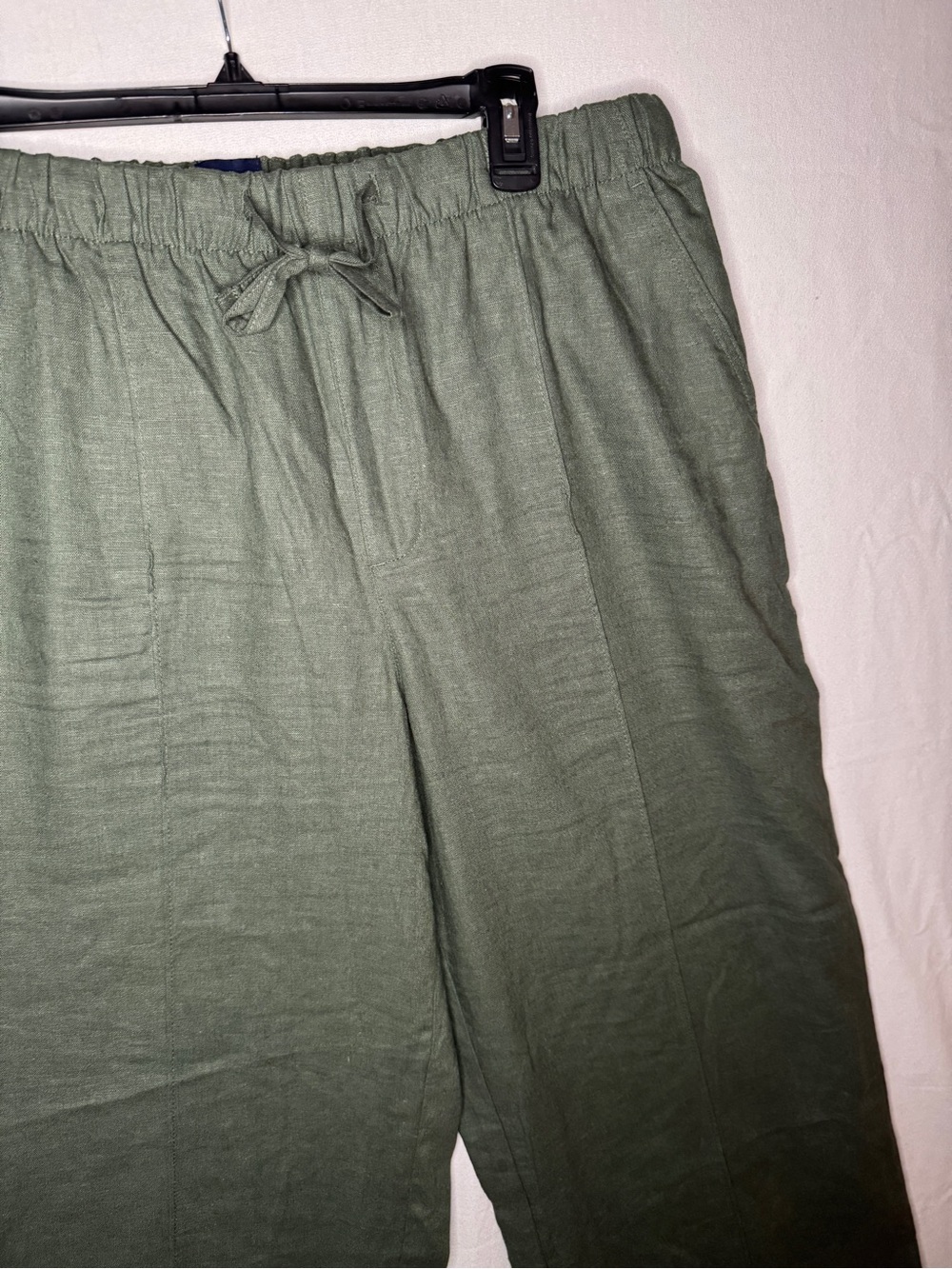 GAP Women’s Olive Drawstring Linen Wide Leg Pants